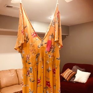 Yellow dress with flowers